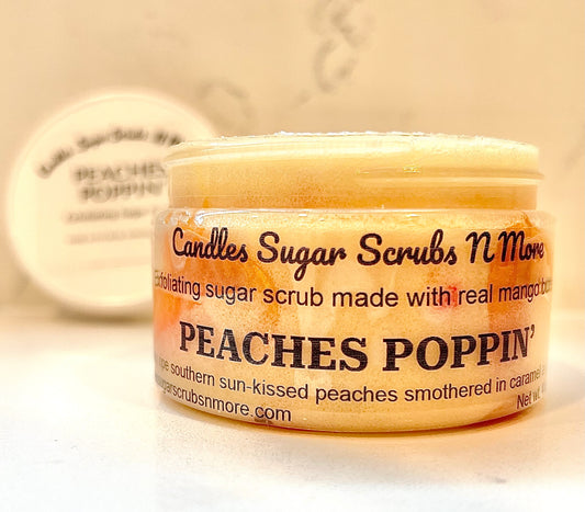 Peaches Poppin’ Exfoliating Sugar Scrub